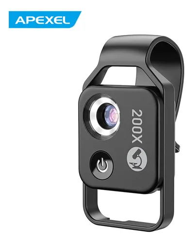 Apexel Ms002 Lente Del Microscopio Del Teléfono 200x - Negro