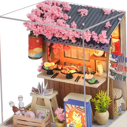 Miniature Dolls House Kits Wood Doll Sakuras Noodles House