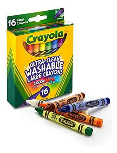 Crayola 52-3281 Grandes Lavable Crayones Colores Surtidos 16