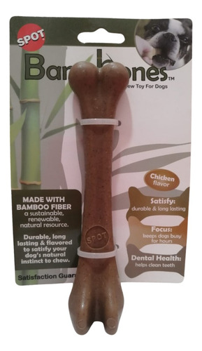 Juguete Para Perro Bam-bones Dental Hueso Sabor Pollo 7,25 