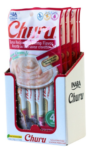 Inaba Churu Premio Gato Atún Y Camarón Caja 192pz 14g