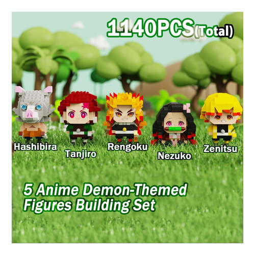 Conjunto De Edificios De Figuras Con Temática De Anime De 5,