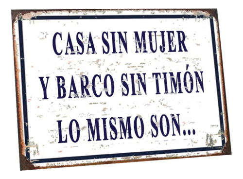 Cartel De Chapa Frases Vintage Barbacoa Parrillero Bar