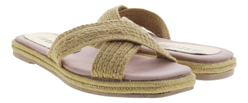 Sandalias Flat De Yute Tiras Cruzadas Mujer Erez