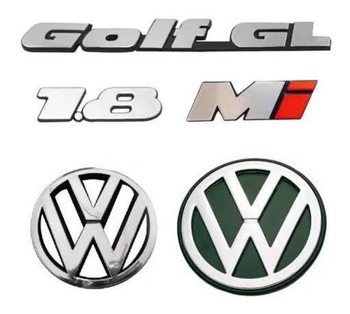 Kit Completo Emblemas Insignias Volkswagen Golf Gl 1.8 Mk3