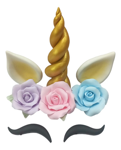 Unicornio (adorno De Torta En Porcelana Fría Soft)