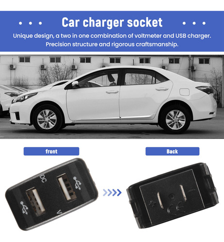Enchufe De Cargador De Coche, Doble Puerto Usb, Voltaje De C