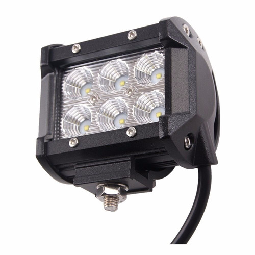 Juego X 10 Faros Auxiliar Metal 6 Led 18w Camioneta 4x4 Moto