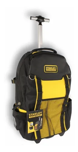 Bolso Mochila Porta Herramientas Stanley Con Ruedas Fatmax Color Negro