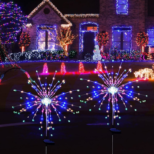 Luz Solar Para Fuegos Artificiales, 8 Modos De Iluminación,