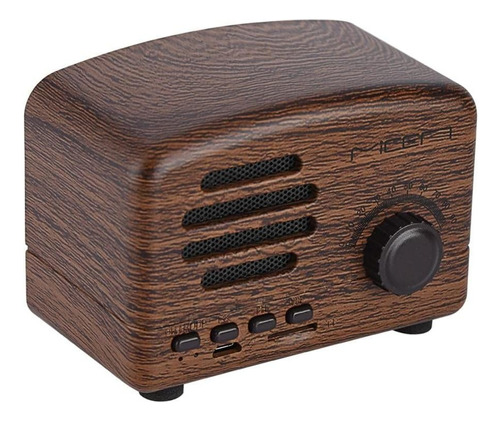 Altavoz Bt Inalámbrico, Altavoz Escritorio Retro Madera Fm