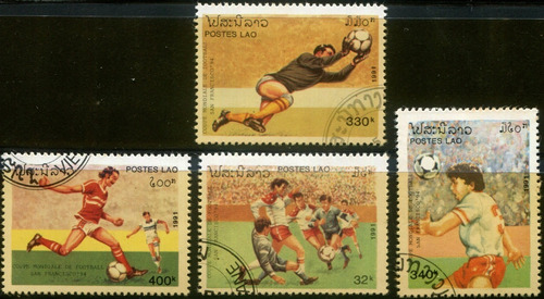 Laos E Cambodja - Copa Do Mundo De Futebol Itália - L.3587d