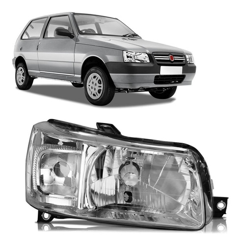 Farol Direito Orgus Fiat Uno E Fiorino Anos 2004 A 2013 