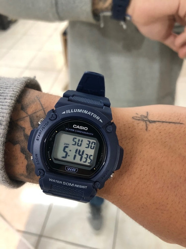 Reloj Casio Digital W-219h-2avdf Azul Celeste