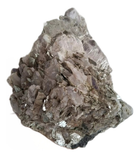 Conjunto De Mica Moscovita Na Albita E No Quartzo - 1,4kg