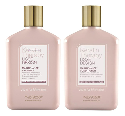 Shampoo + Conditioner Para Alisados Alfaparf Keratin Therapy