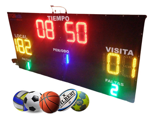 Reloj Tanteador Marcador Tiempo Basquet Futbol Voley 