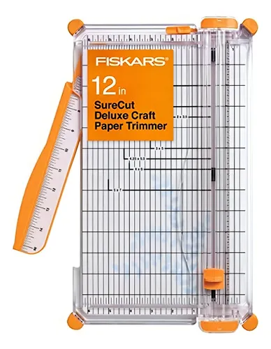 Fiskars 12 Pulgadas Surecut Deluxe Recortador De Papel Para Manualidades (152490-1004)