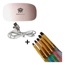 Comprar Set 5 Pinceles Gel Kit Pincel Manicura Uñas Manicure Sistema
