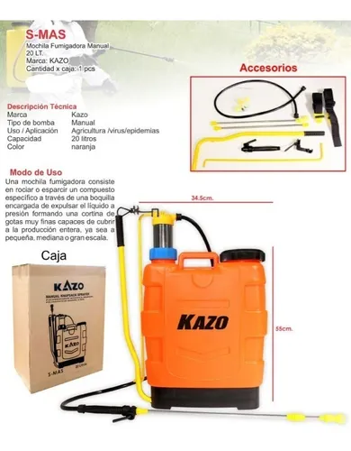 Mochila fumigadora kazo hotsell