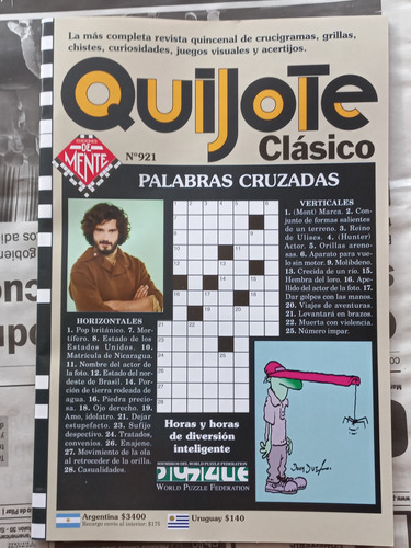 Quijote Clasico Palabras Cruzadas