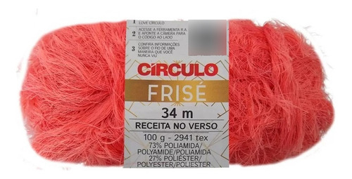 Novelo Lã P/ Crochê E Tricô Frisé 100gr C/34m Círculo Cor 3253 - Seda