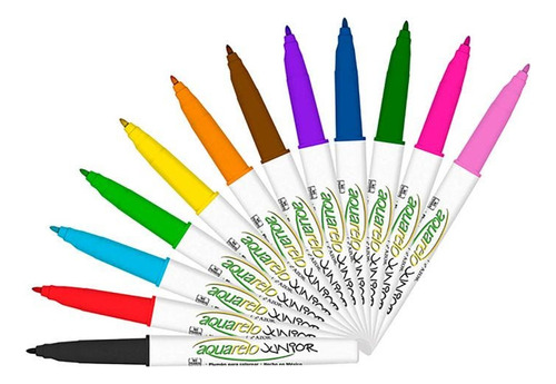Marcador Aquarelo Junior Azor 2912 C/12 P/fino