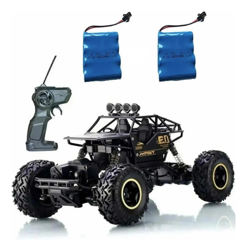 Carrinho Rock-crawler Rc 4x4 Off Road 1:16 + Bateria Reserva