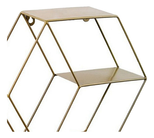 Estantes De Pared De Hierro Forjado Flotante Hexagonal,