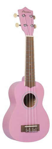 Ukelele Soprano Bamboo Estudio Rosa Con Funda