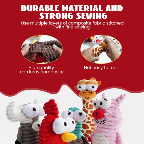 Dog Squeaky Toys Nocciola, 5 Paquetes Para Perros Pequeños Y