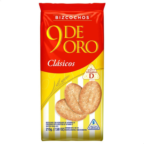Imagen 2 de 7 de Bizcochos De Grasa 9 De Oro Galletitas Saladas Mejor Precio