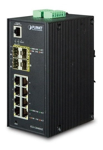 Switch Planet Industrial 8p Gigabit + 4p Sfp Igs-12040mt