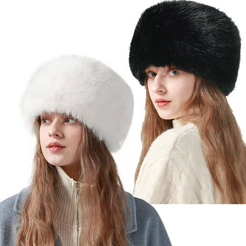 2 Sombreros Rusos Para Mujer, Piel Sintética De Zorro Y Cone