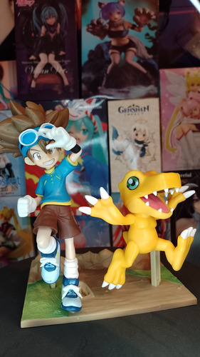 Figura Digimon Adventure Taichi Y Agumon 15cm
