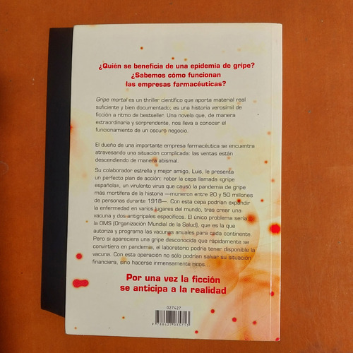 Novela Gripe Mortal. Pablo Caralps (Usado)