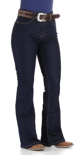 Calça Jeans Feminina Cintura Alta Cowboy Cut Azul Tassa 2999