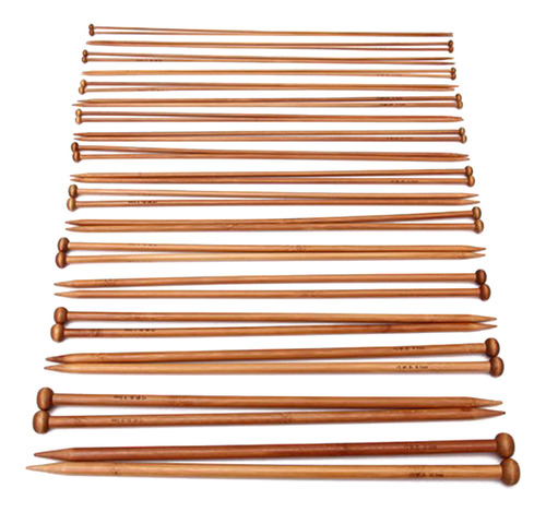 Agujas De Tejer De Bambú Carbonizado Para Tejer Con Bambú, 3