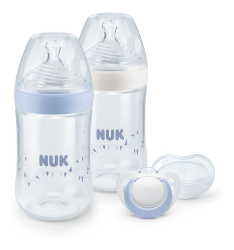 Tetero Natural Sense Set X2 Y Chupo Nuk N10225144 Azul