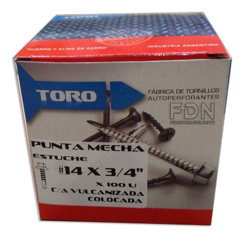 Tornillos Punta Mecha Hexagonal 14 X 3/4 - 12c X 100 - Fdn