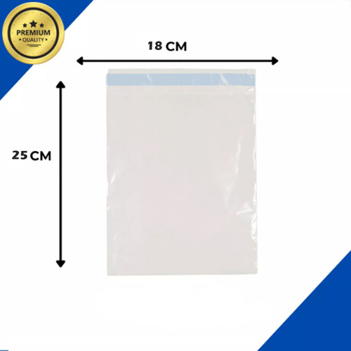 Saco Plástico Transparente 18x25 Adesivado Com Aba 500 Unid