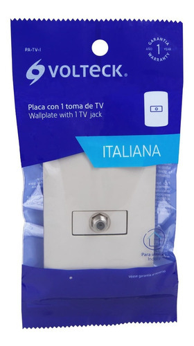 Placa Armada Con Conexión Para Tv, Marfil, Línea Italiana Color Marfil