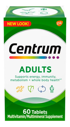 Centrum Adulto Multivitaminico Unisex 60 Pastillas Usa