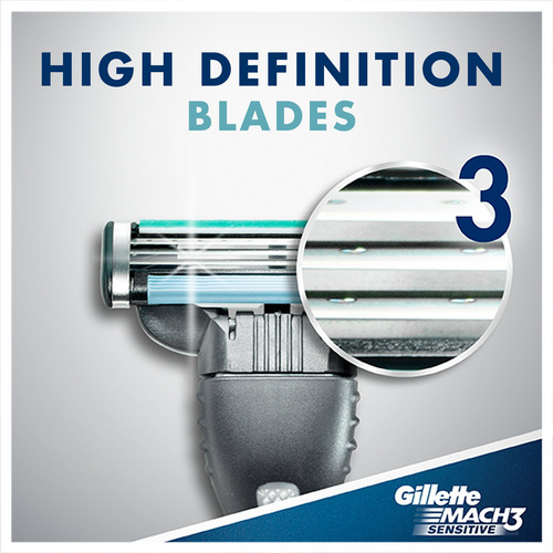 Maquinilla De Afeitar Desechable Gillette Mach3 Sensitive De