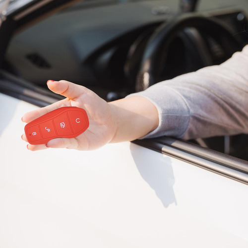 5 Funda De Silicona Para Llave De Coche, Reemplazo De Rojo