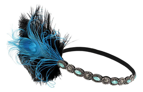 .. Fascinator De Plumas Azul