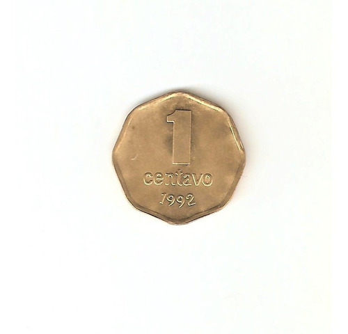 Monedas Argentinas 1 Centavo 1992 Octogonal Bronce Chile Sc