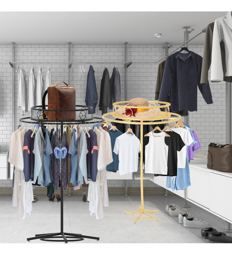 Rack De Roupas Redondo Giratório Zouxikou, Display Ajustáve