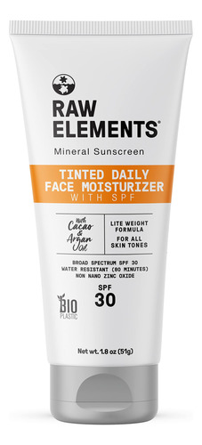 Raw Elements Hidratante Facial Diario Tintado Protector Sola