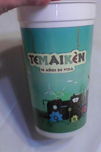 Temaiken -vaso -recuerdo Visita Parque -10 Años-grande-unico